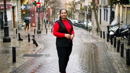 La periodista afgana Khadija Amin, en Madrid.