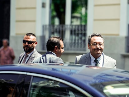 El fiscal general del Estado, Álvaro García Ortiz, a su salida del Consejo del Poder Judicial, donde asistió a los premios anuales del Observatorio contra la Violencia Doméstica y de Género.