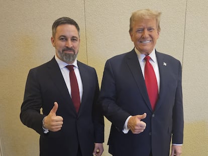 Abascal y Trump, en una imagen del 24 de febrero de 2024.