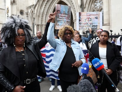 Bertrice Pompe, ciudadana británica de Chagos, este jueves en el Alto Tribunal de Londres.