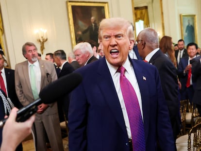 Donald Trump, este jueves en la Casa Blanca.