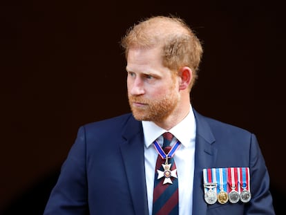 El príncipe Enrique, en la catedral de San Pablo, en Londres, en mayo de 2024. 