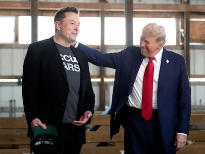 Musk y Trump, el 5 de octubre de 2024 en un acto de la campaña electoral estadounidense en Butler (Pensilvania).