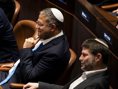 Itamar Ben-Gvir y Bezalel Smotrich, en diciembre de 2022.