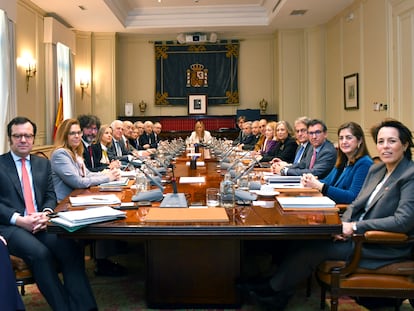 Pleno del Consejo General del Poder Judicial, el pasado febrero. 