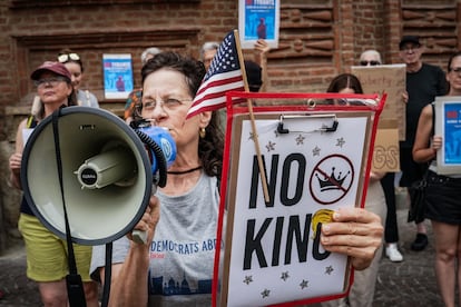 Manifestantes en el norte de Italia.