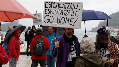 La manifestación contra la 'turistificación' de San Sebastián.