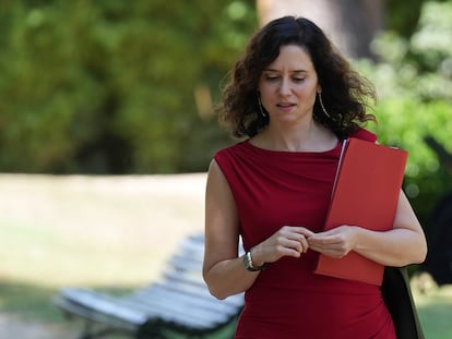 Isabel Díaz Ayuso, el pasado viernes en Barcelona. 