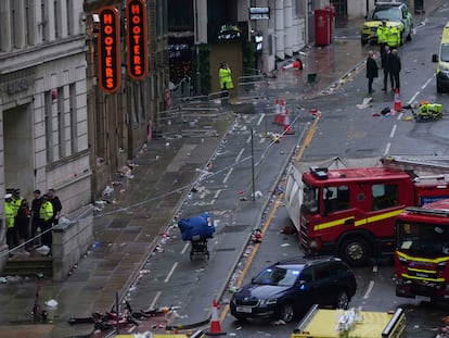 La policía controla este lunes el centro de Liverpool.