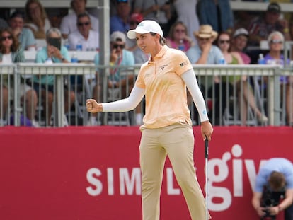 Ciganda celebra la victoria.