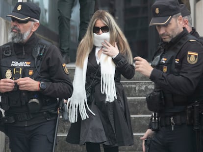 Claudia M. sale el pasado 21 de mayo de los juzgados de Gijón tras declarar por videoconferencia por el 'caso Ábalos'.