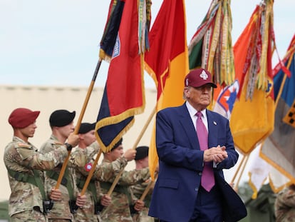 Donald Trump, este martes en Fort Bragg (Carolina del Norte).