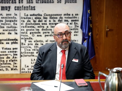 Koldo García, el pasado abril, durante su comparecencia en una comisión del Senado sobre la compra de mascarillas.