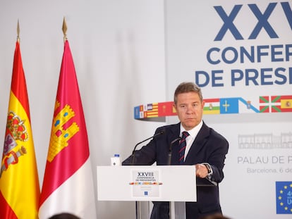 Emiliano García-Page, en la Conferencia de Presidentes de Barcelona.
