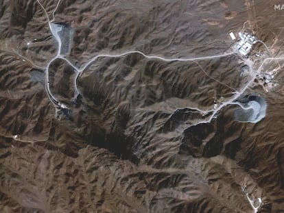 Imagen satelital de la planta de Natanz, en Irán, el pasado 24 de enero. 