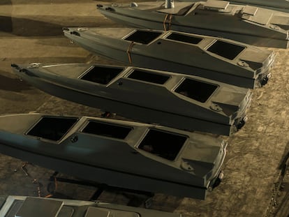 Drones navales empleados por el ejército de Ucrania en una imagen de archivo.