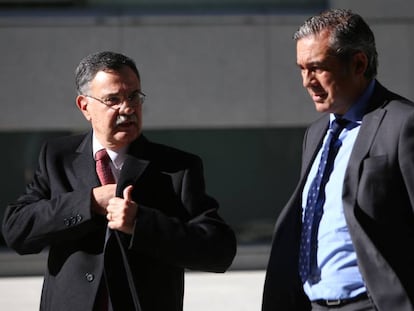 Los jueces Ángel Hurtado (izquierda) y Enrique López, en una imagen de 2019.