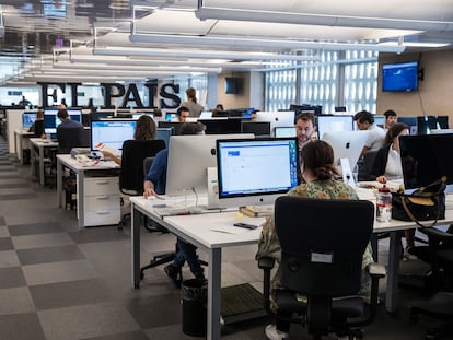 Vista de la redacción de EL PAÍS.