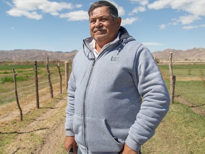 Don Beto en su rancho donde utiliza el sistema silvopastoril.