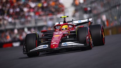 Lewis Hamilton en acción durante la clasificación del Gran Premio de Canadá 2025 este sábado.